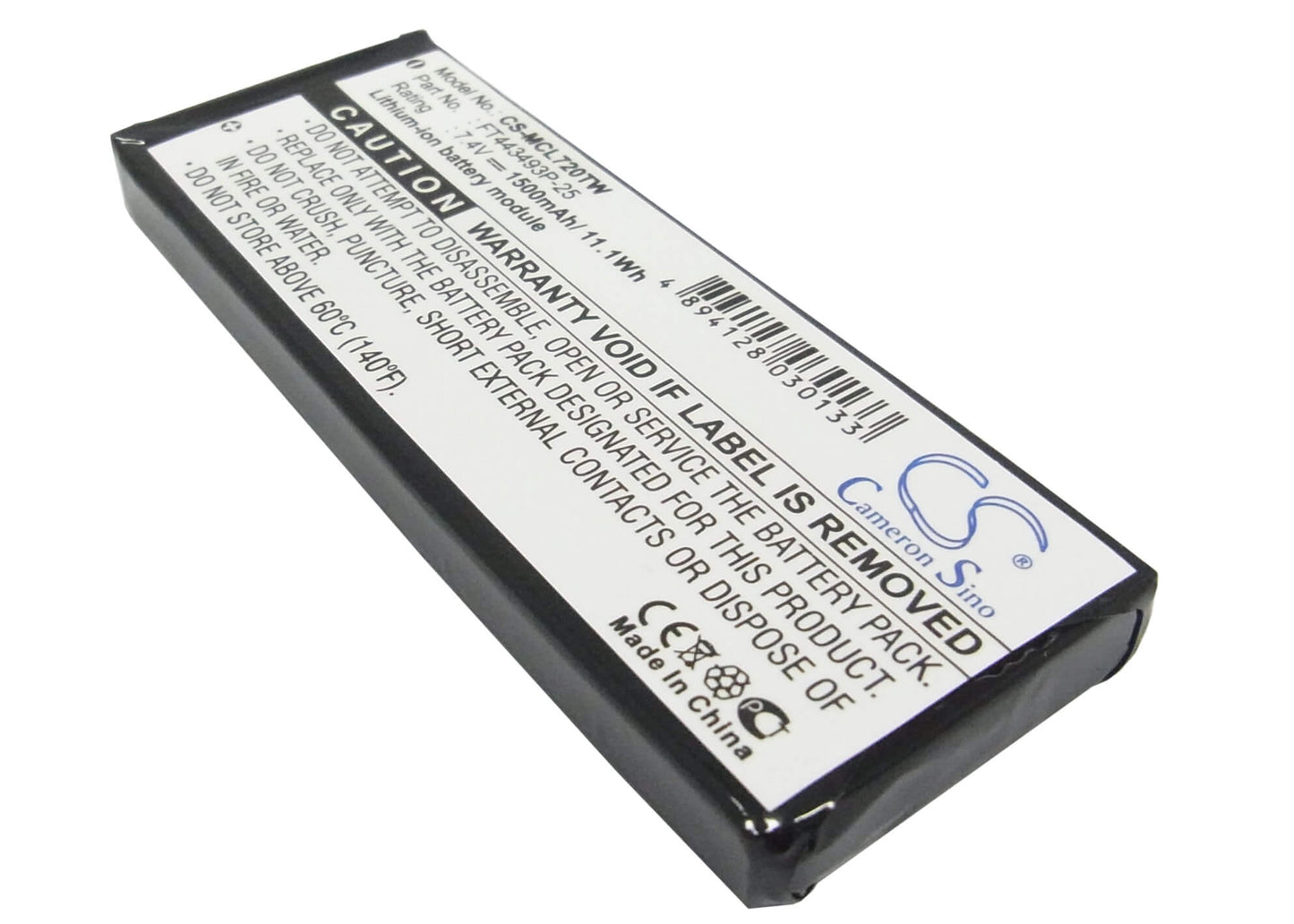 7.4V, 1500mAh, Li-ion Battery fits Cobra, Cxr900, Cxr900 30-mile Radio With Weat, 11.1Wh