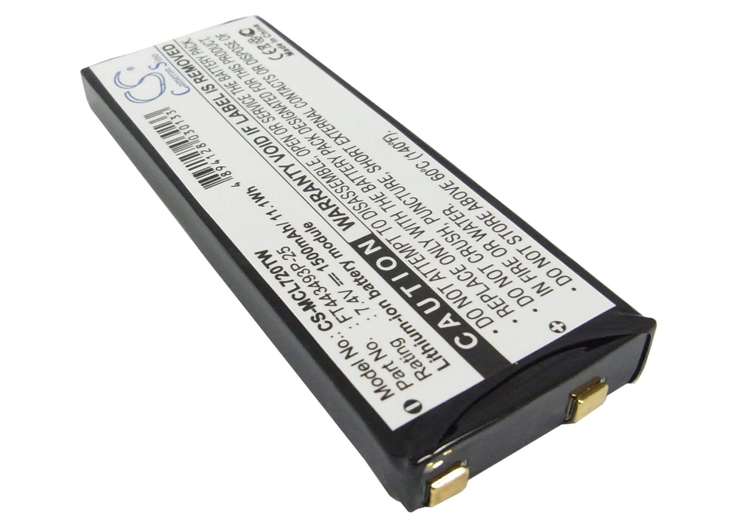 7.4V, 1500mAh, Li-ion Battery fits Cobra, Cxr900, Cxr900 30-mile Radio With Weat, 11.1Wh