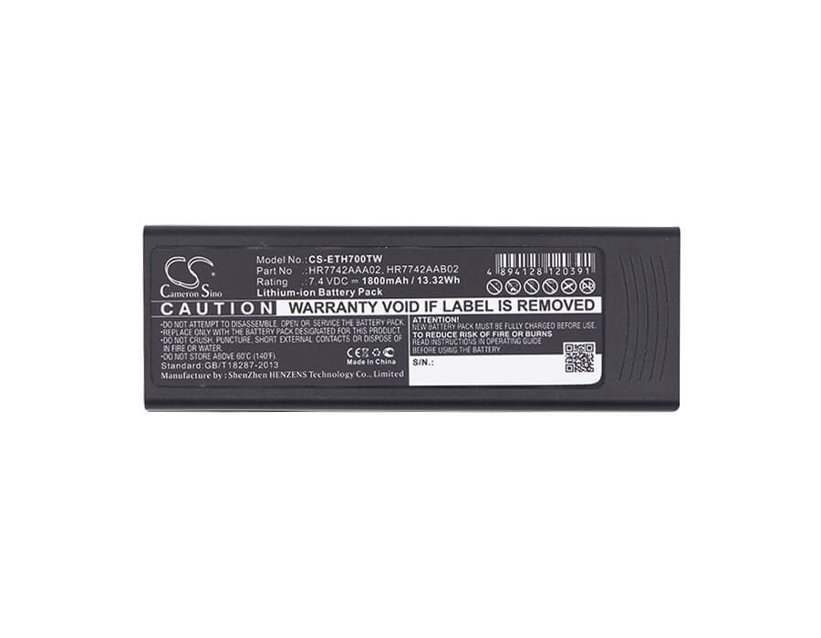 7.4V, 1800mAh, Li-ion Battery fits Cassidian, P3g, Tph700, 13.32Wh
