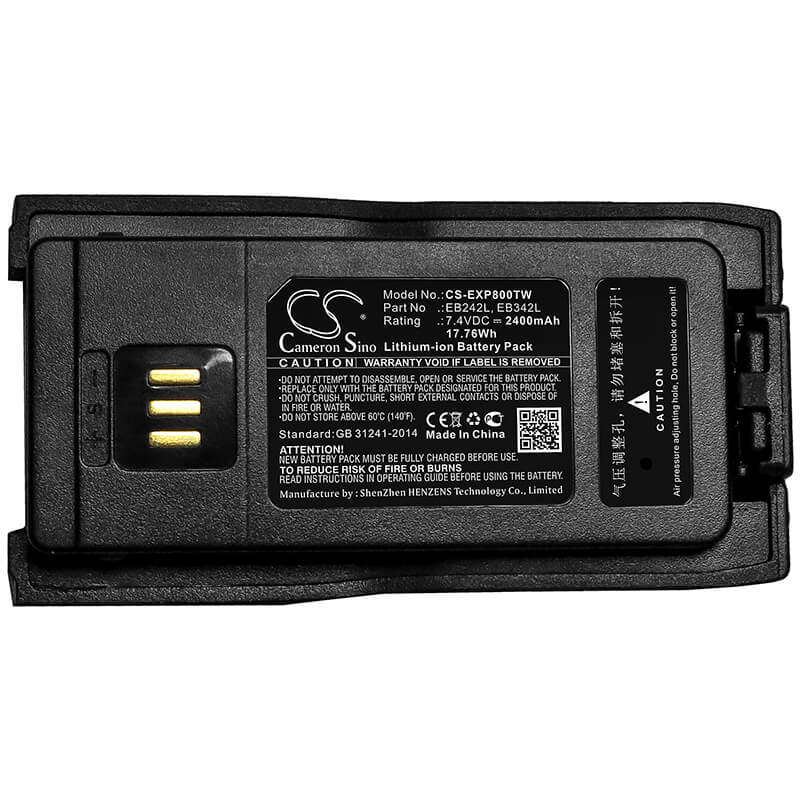 7.4V, 2400mAh, Li-ion Battery fits Vig, Vr8810, 17.76Wh