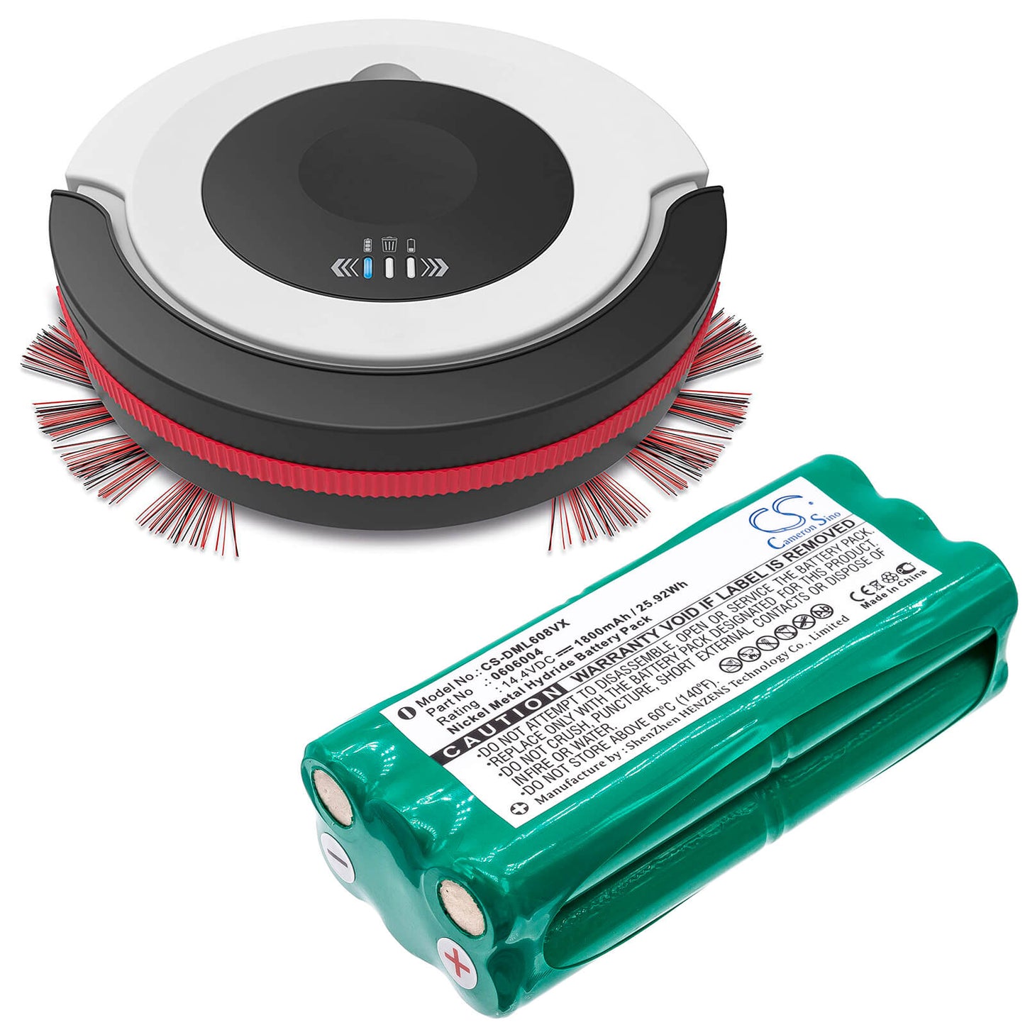 14.4V, 1800mAh, Ni-MH Battery fits Sichler, Pcr-1550m, 25.92Wh