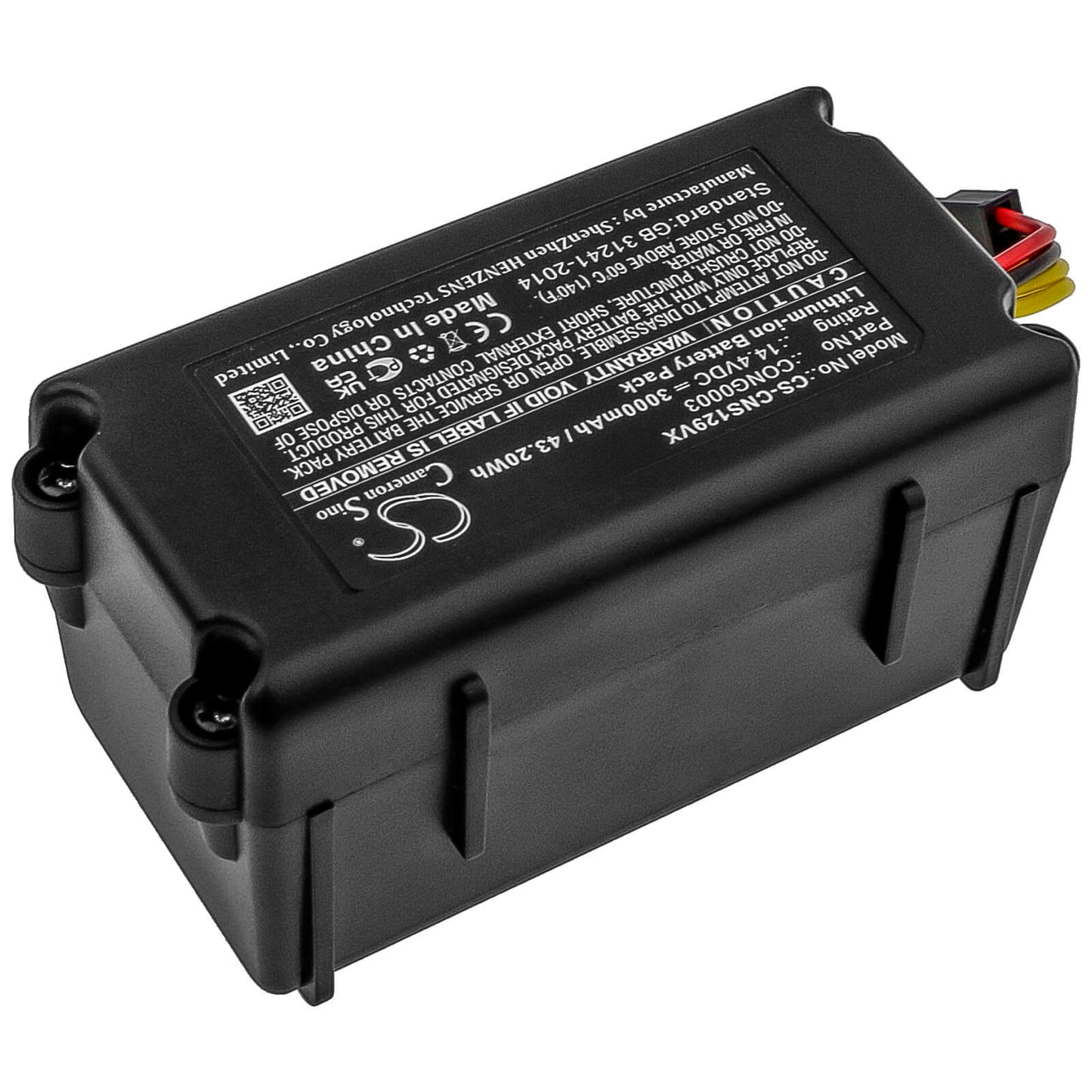 14.4V, 3000mAh, Li-ion Battery fits Vileda, Vr302, 43.2Wh