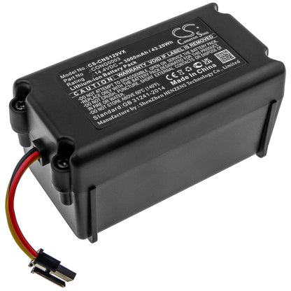 14.4V, 3000mAh, Li-ion Battery fits Cecotec, Conga 1290, Conga 1390, 43.2Wh