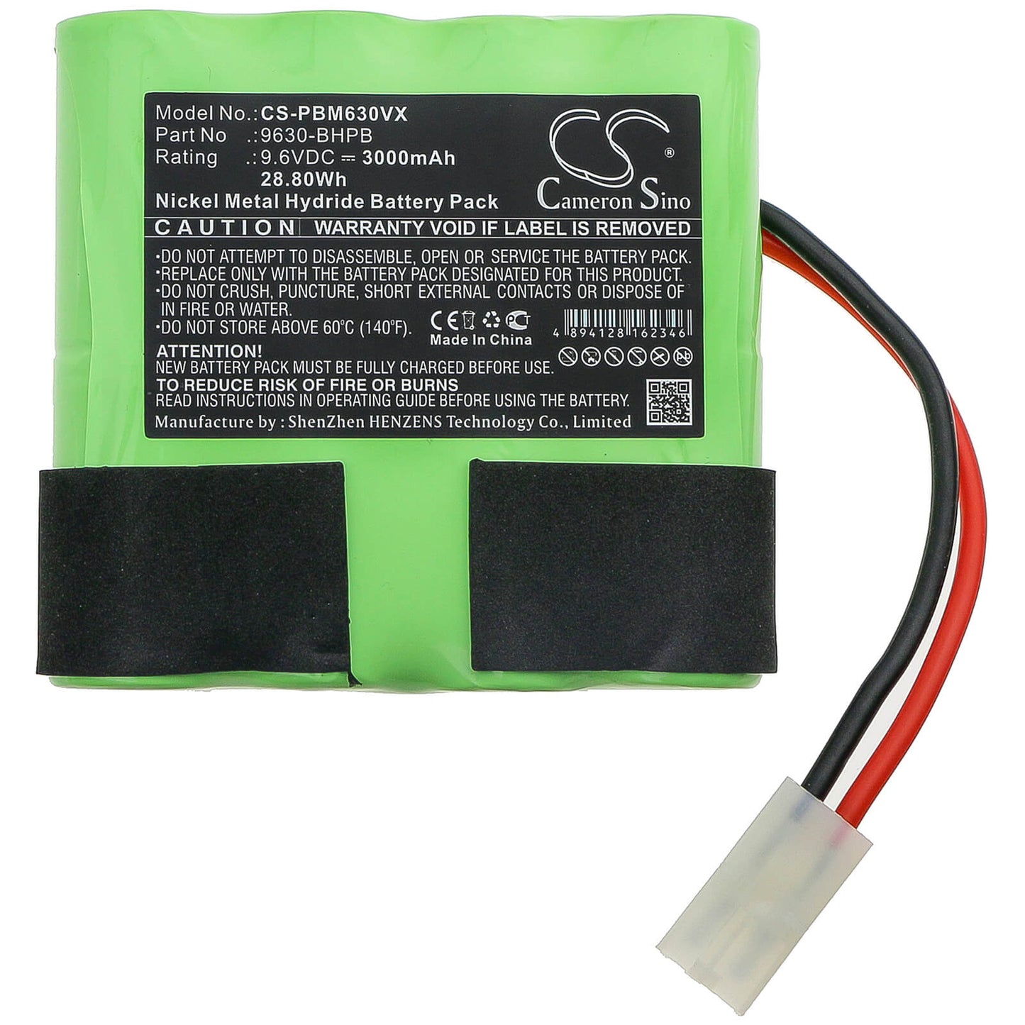 9.6V, 3000mAh, Ni-MH Battery fits Water Tech, Pool Blaster Max Cg, 28.8Wh