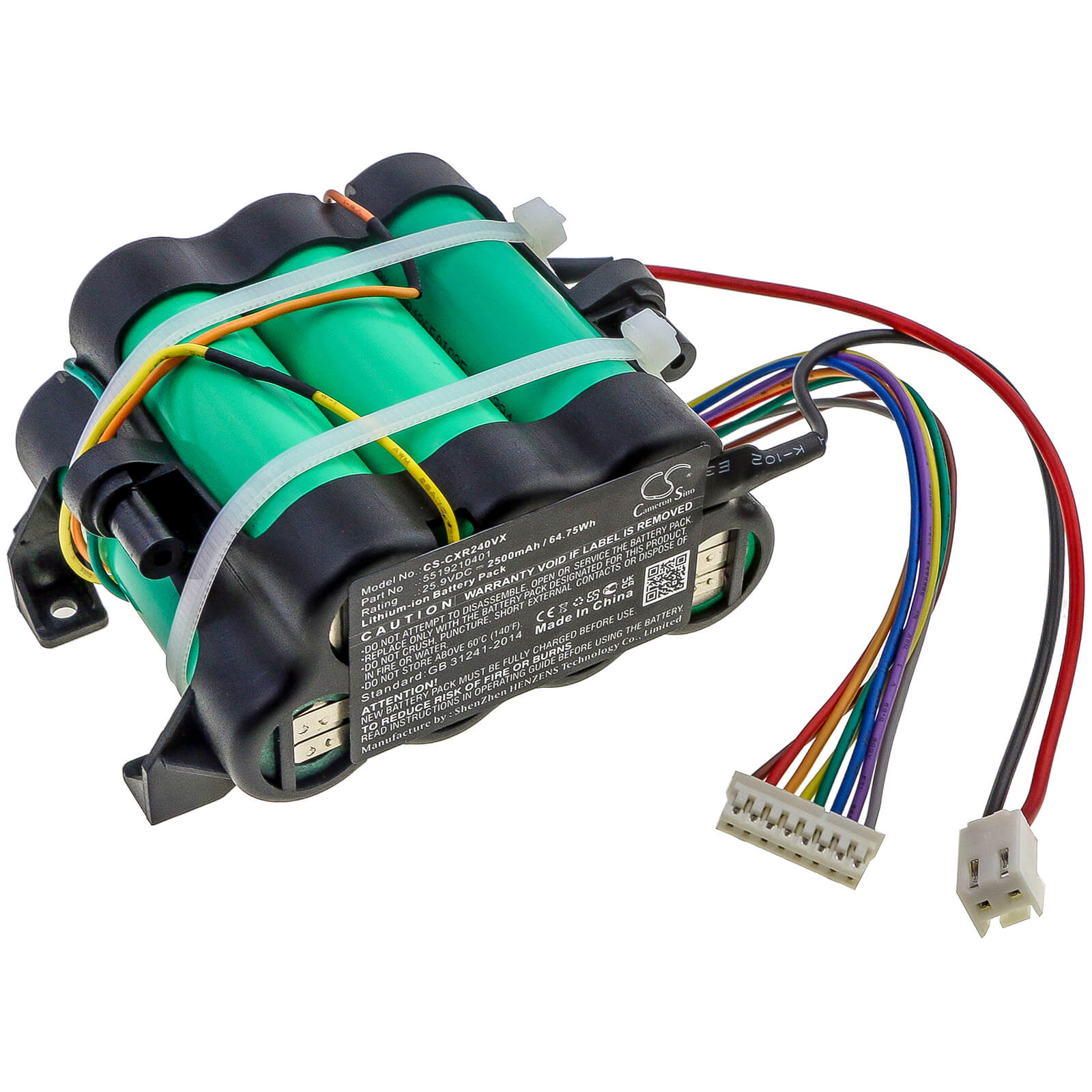 25.9V, 2500mAh, Li-ion Battery fits Delonghi, Colombina Xlr24li, Colombina Xlr24li.bl, 64.75Wh