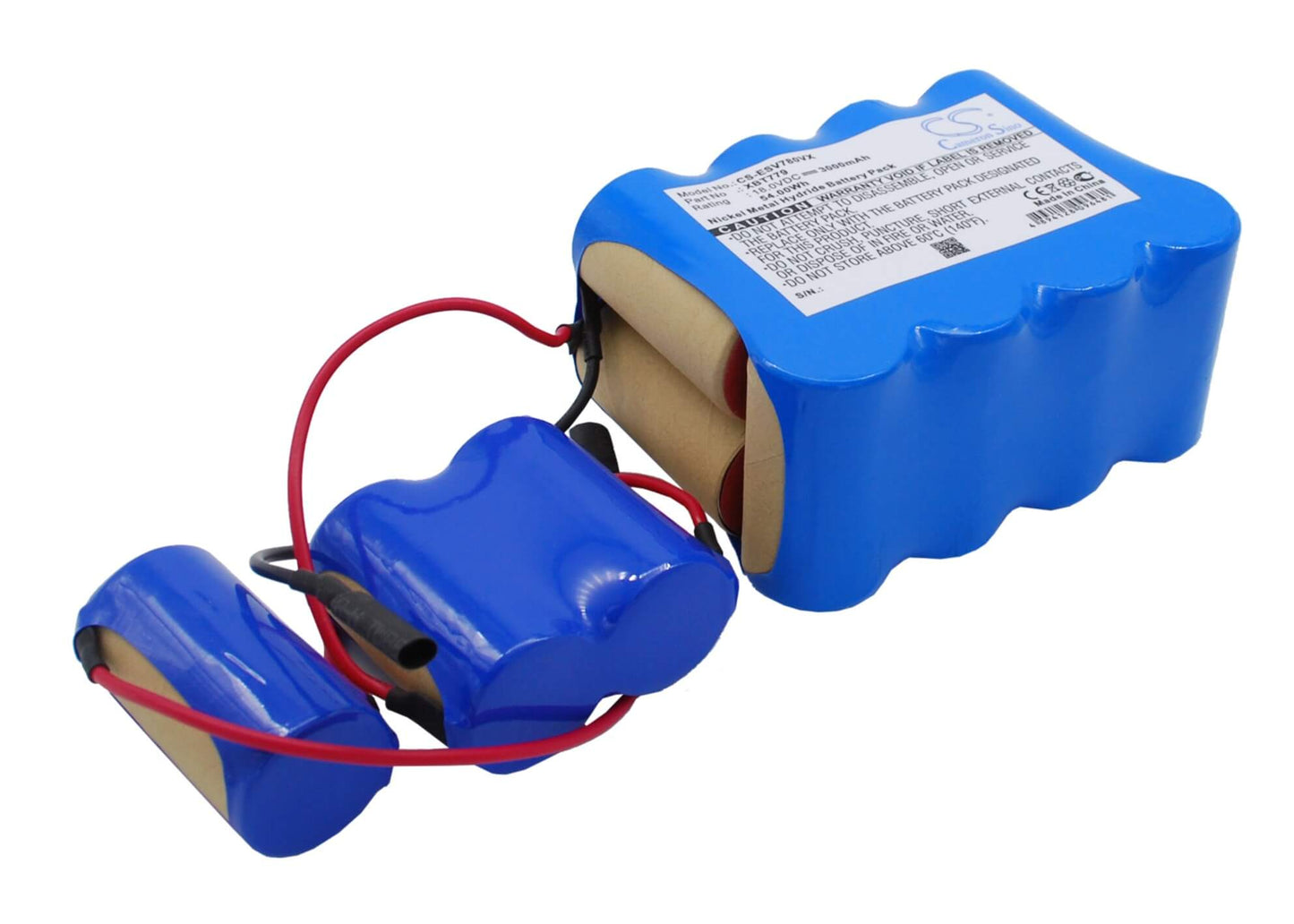 18.0V, 3000mAh, Ni-MH Battery fits Euro Pro, Pet Perfect Ii Hand Vac, Shark Sv780, 54Wh