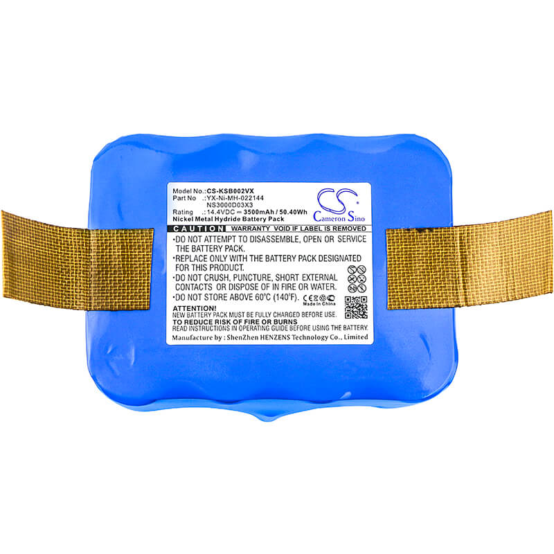 14.4V, 3500mAh, Ni-MH Battery fits Hoover, Rbc001, Rbc001011, 50.4Wh