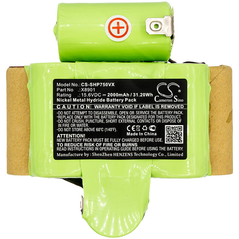 15.6V, 2000mAh, Ni-MH Battery fits Shark, 1010fk, Ep750, 31.2Wh