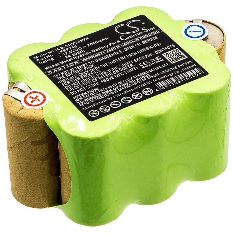 12.0V, 2000mAh, Ni-MH Battery fits Shark, Sv745, 24Wh