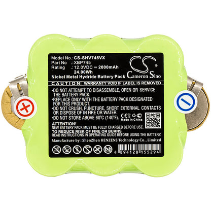 12.0V, 2000mAh, Ni-MH Battery fits Shark, Sv745, 24Wh