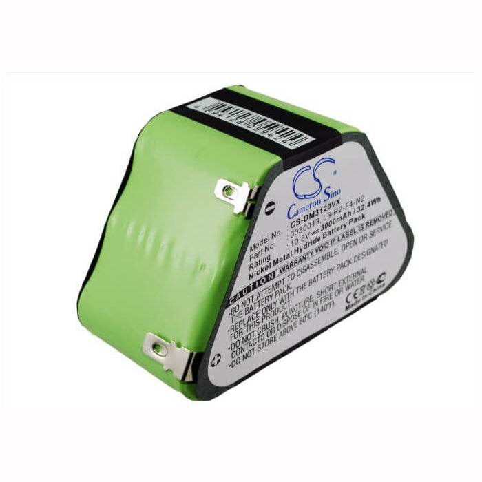 10.8V, 3000mAh, Ni-MH Battery fits Dirt Devil, M030, M3120, 32.4Wh