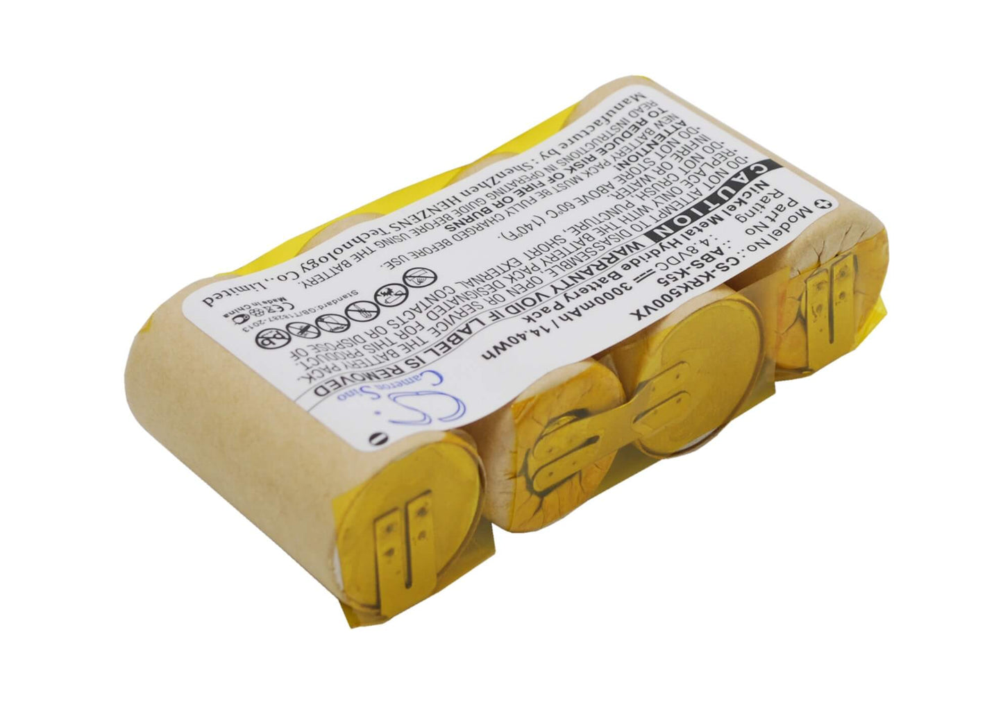 4.8V, 3000mAh, Ni-MH Battery fits Karcher, 1.258-116.0, 1.258-409.0, 14.4Wh