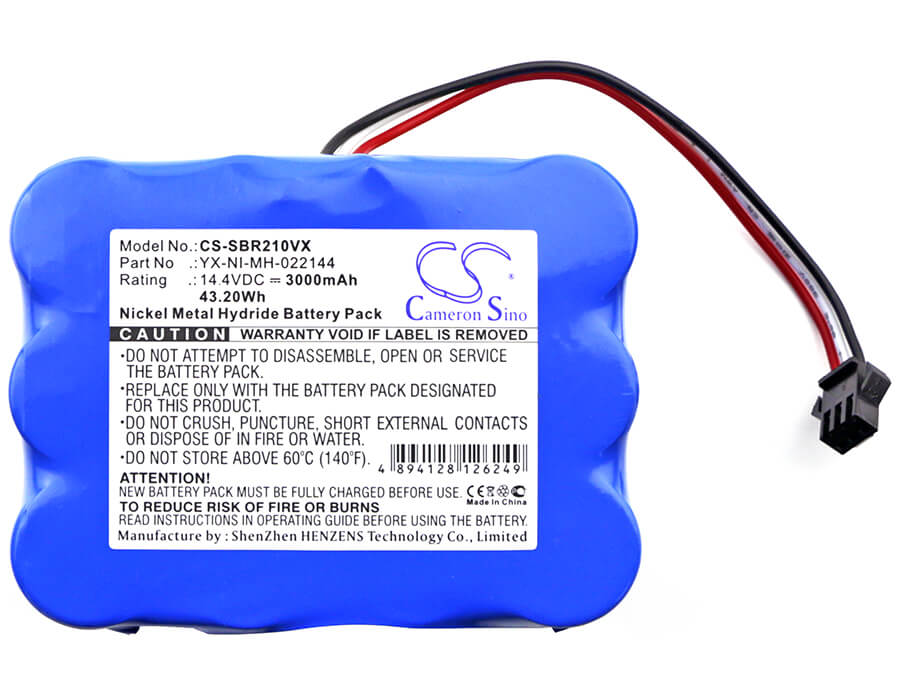 14.4V, 3000mAh, Ni-MH Battery fits Bobsweep, 017144-tn, Bobi Classic, 43.2Wh