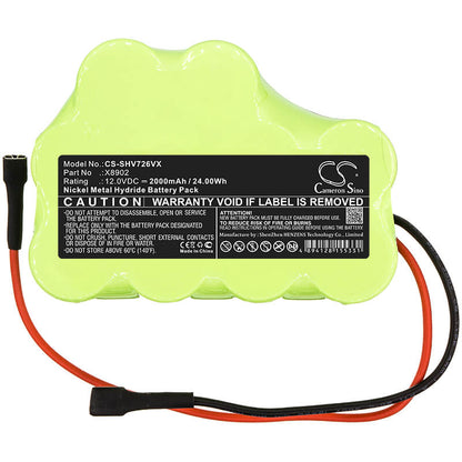 12.0V, 2000mAh, Ni-MH Battery fits Shark, Sv726, 24Wh