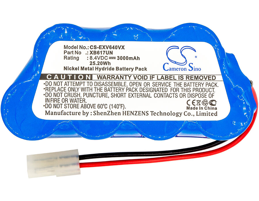 8.4V, 3000mAh, Ni-MH Battery fits Euro Pro, Uv617, Uv617r, 25.2Wh