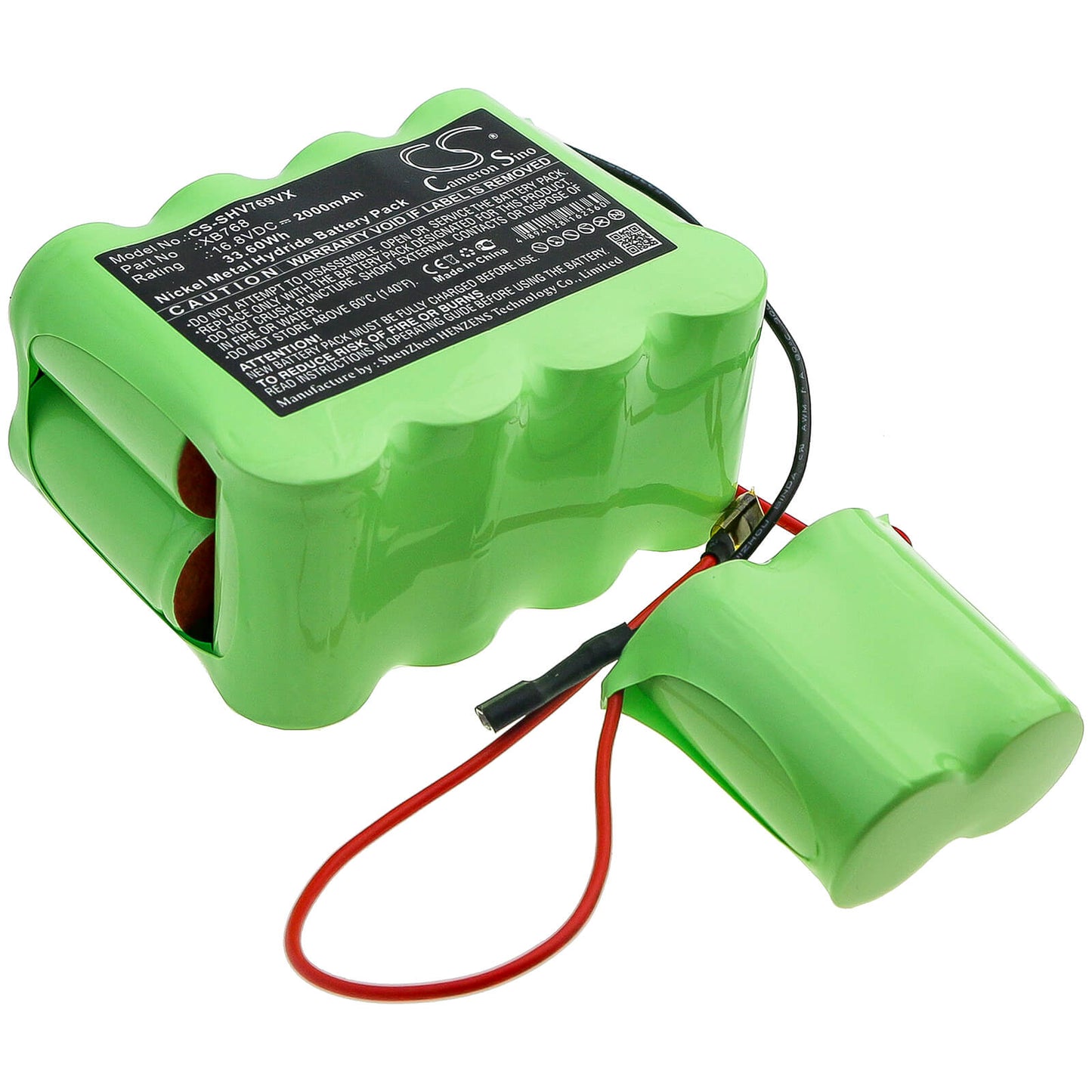 16.8V, 2000mAh, Ni-MH Battery fits Shark, Sv769, Sv769q, 33.6Wh