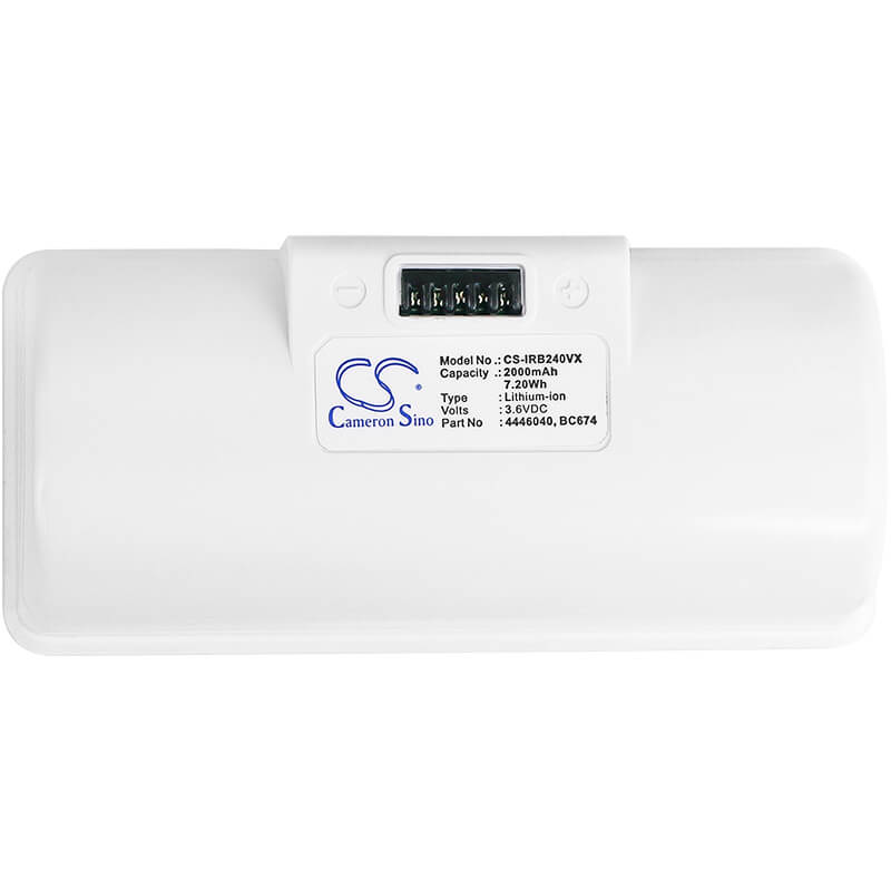 3.6V, 2000mAh, Li-ion Battery fits Irobot, Braava Jet 240, Braava Jet 241, 7.2Wh