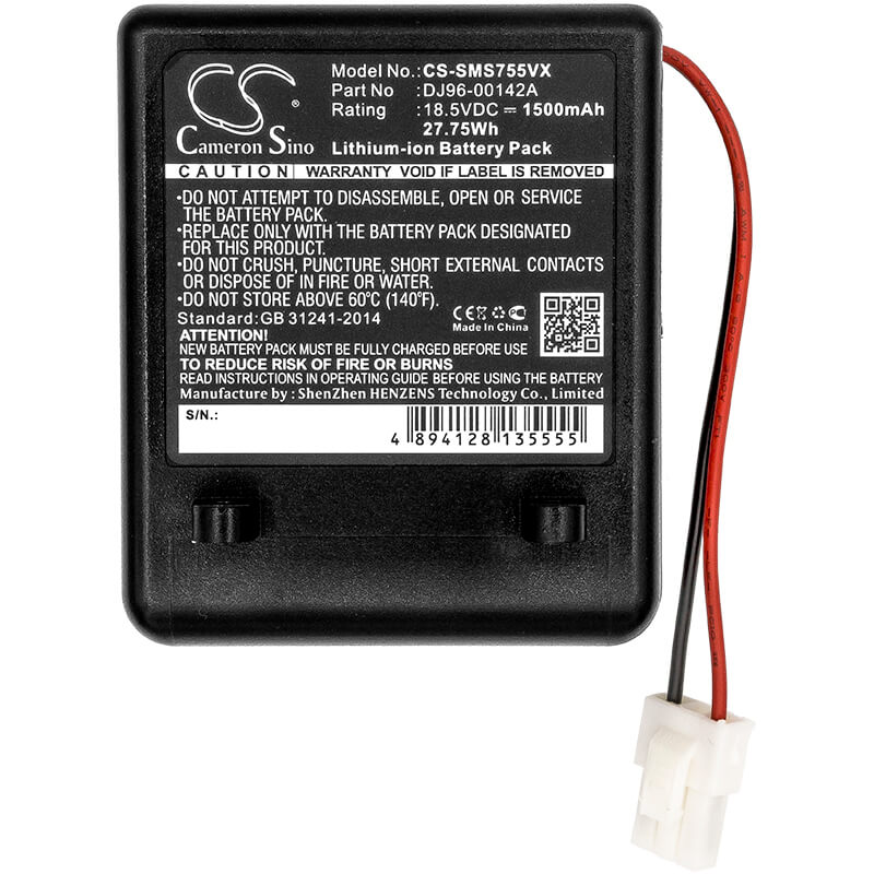 18.5V, 1500mAh, Li-ion Battery fits Samsung, Ss7550, Ss7550m, 27.75Wh
