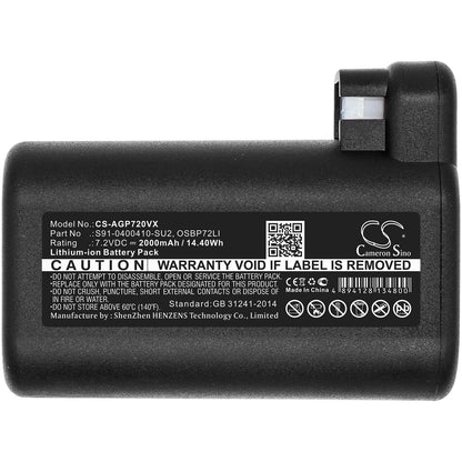 7.2V, 2000mAh, Li-ion Battery fits Aeg, 900258195, 900277268, 14.4Wh