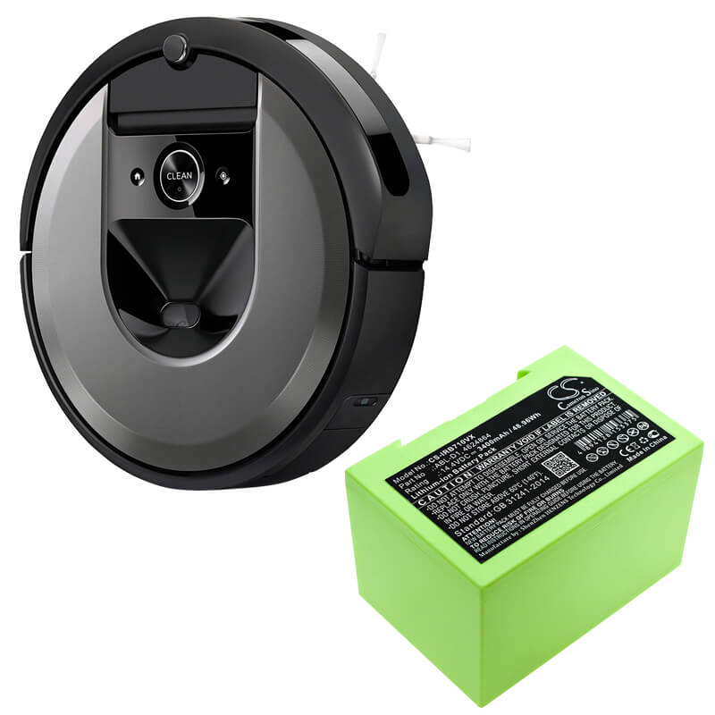 14.4V, 3400mAh, Li-ion Battery fits Irobot, 7150, I31502f, 48.96Wh