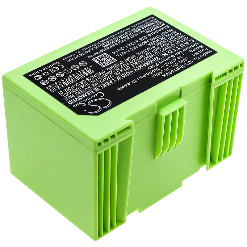 14.4V, 2600mAh, Li-ion Battery fits Irobot, 7150, I31502f, 37.44Wh