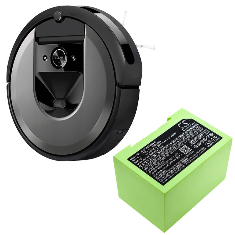 14.4V, 2600mAh, Li-ion Battery fits Irobot, 7150, I31502f, 37.44Wh