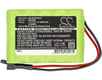 16.8V, 2000mAh, Ni-MH Battery fits Shark, Sv760, Sv780_n, 33.6Wh