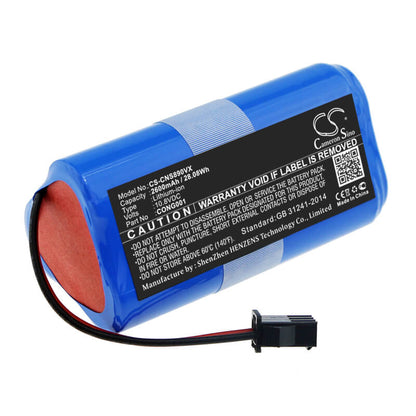10.8V, 2600mAh, Li-ion Battery fits Cecotec, Conga 890 Slim, Conga Slim, 28.08Wh