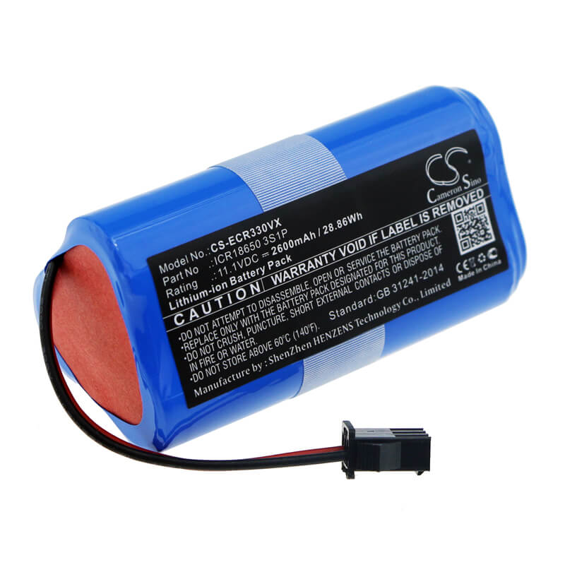 11.1V, 2600mAh, Li-ion Battery fits Ecovacs, Cen330, Cr330, 28.86Wh