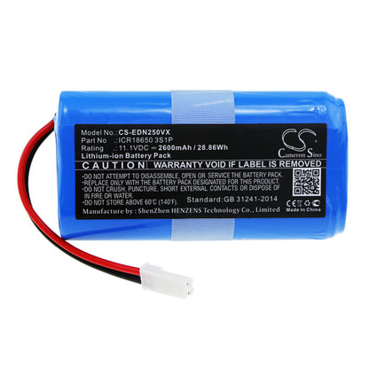 11.1V, 2600mAh, Li-ion Battery fits Ecovacs, Cen250, Ml009, 28.86Wh