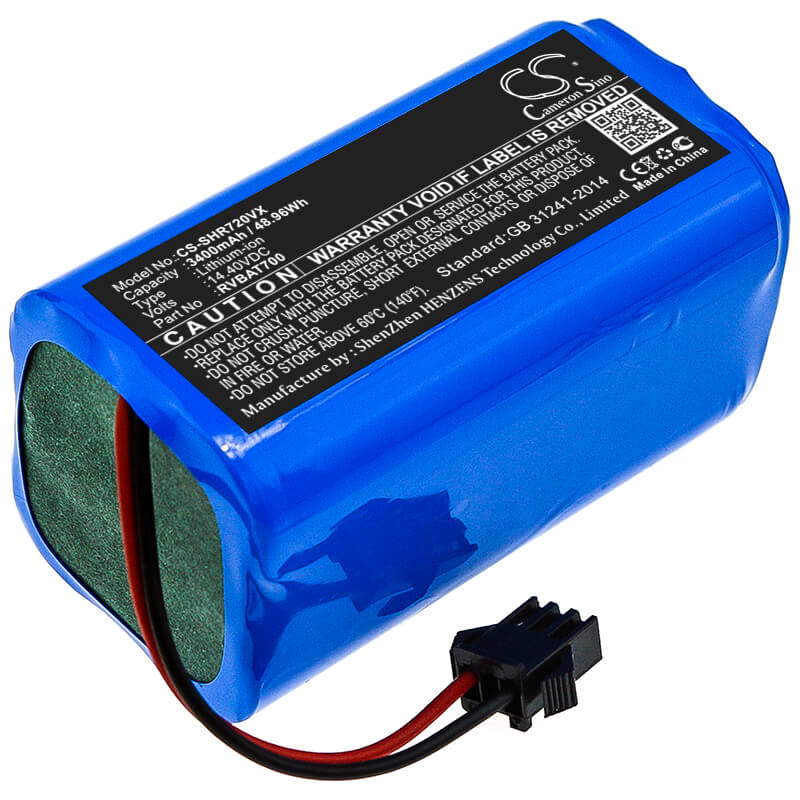14.4V, 3400mAh, Li-ion Battery fits Shark, Ion Robot 700, Ion Robot 720, 48.96Wh