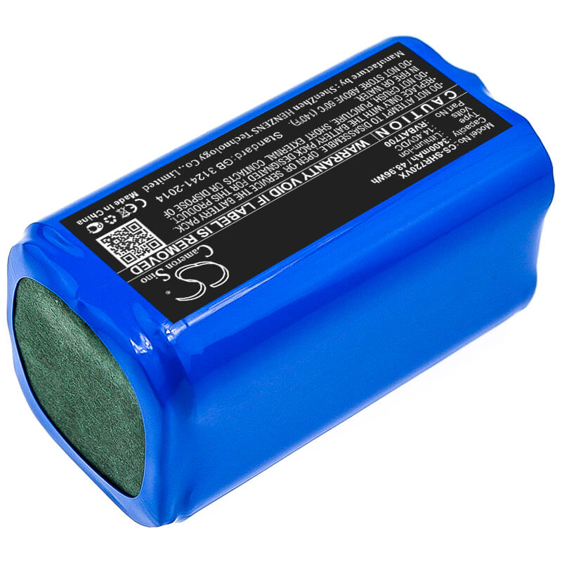 14.4V, 3400mAh, Li-ion Battery fits Shark, Ion Robot 700, Ion Robot 720, 48.96Wh