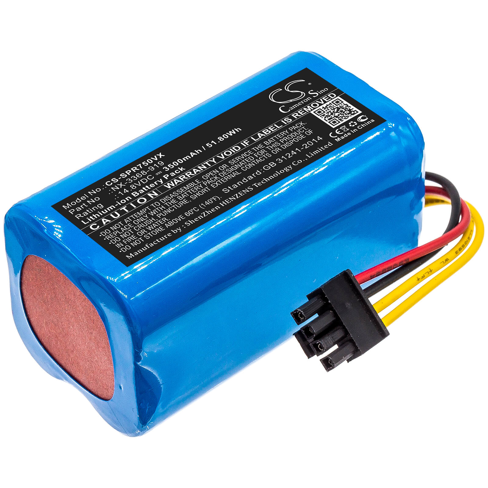 14.8V, 3500mAh, Li-ion Battery fits Sichler, Pcr-7500, 51.8Wh