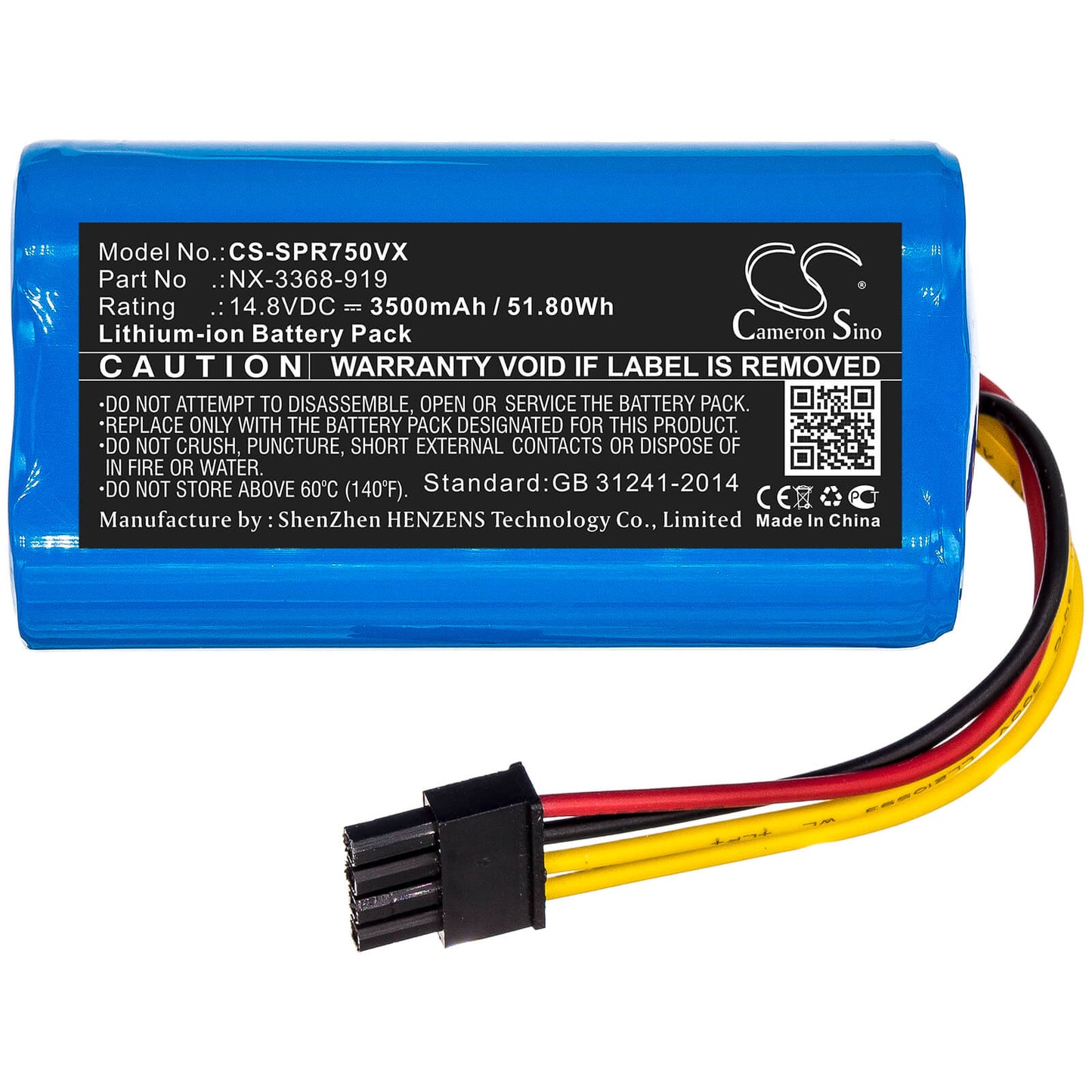 14.8V, 3500mAh, Li-ion Battery fits Sichler, Pcr-7500, 51.8Wh