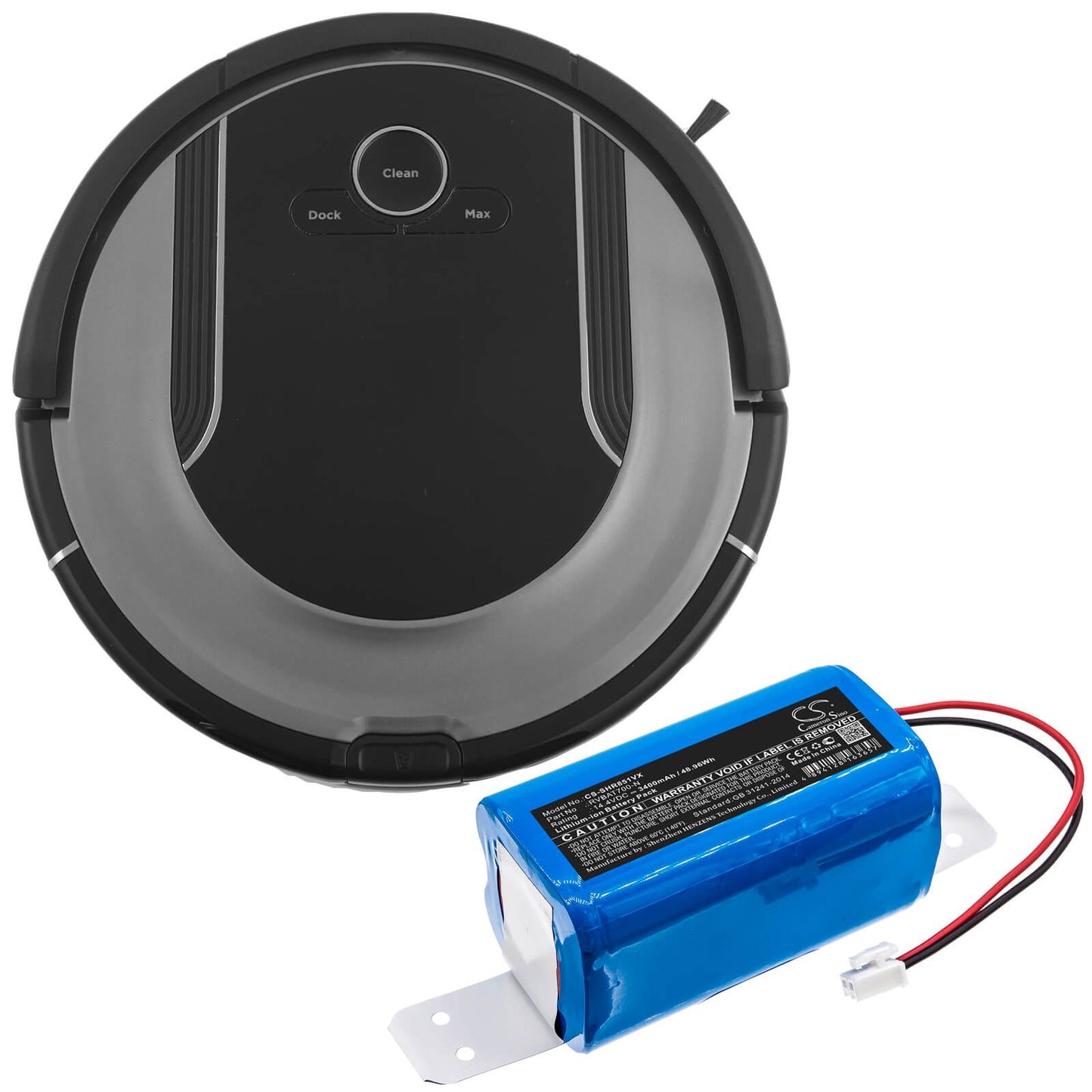 14.4V, 3400mAh, Li-ion Battery fits Shark, Rv700_n, Rv720_n, 48.96Wh