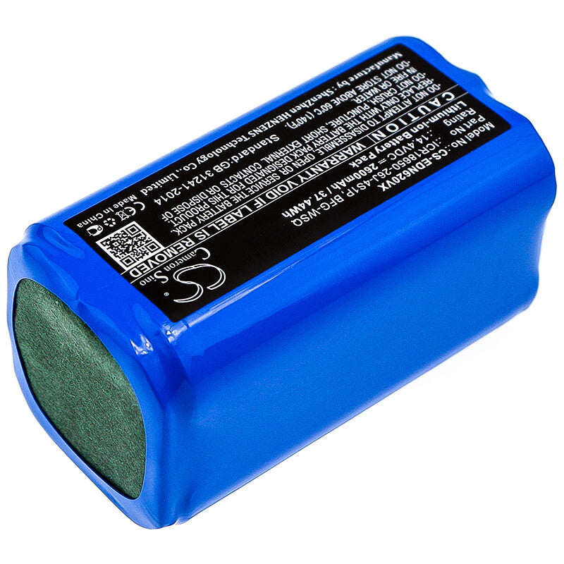 14.4V, 2600mAh, Li-ion Battery fits Ecovacs, Cen360, Cen361, 37.44Wh