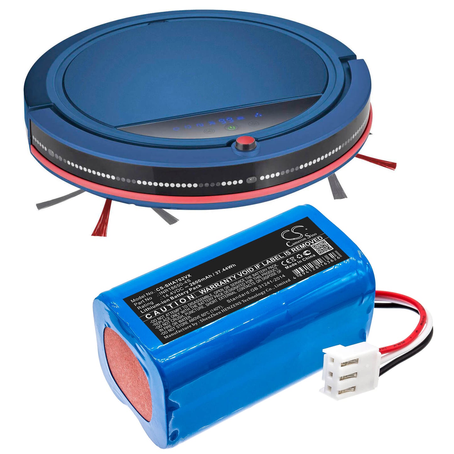 14.4V, 2600mAh, Li-ion Battery fits Severin Chill, Rb7028, Rb-7028, 37.44Wh