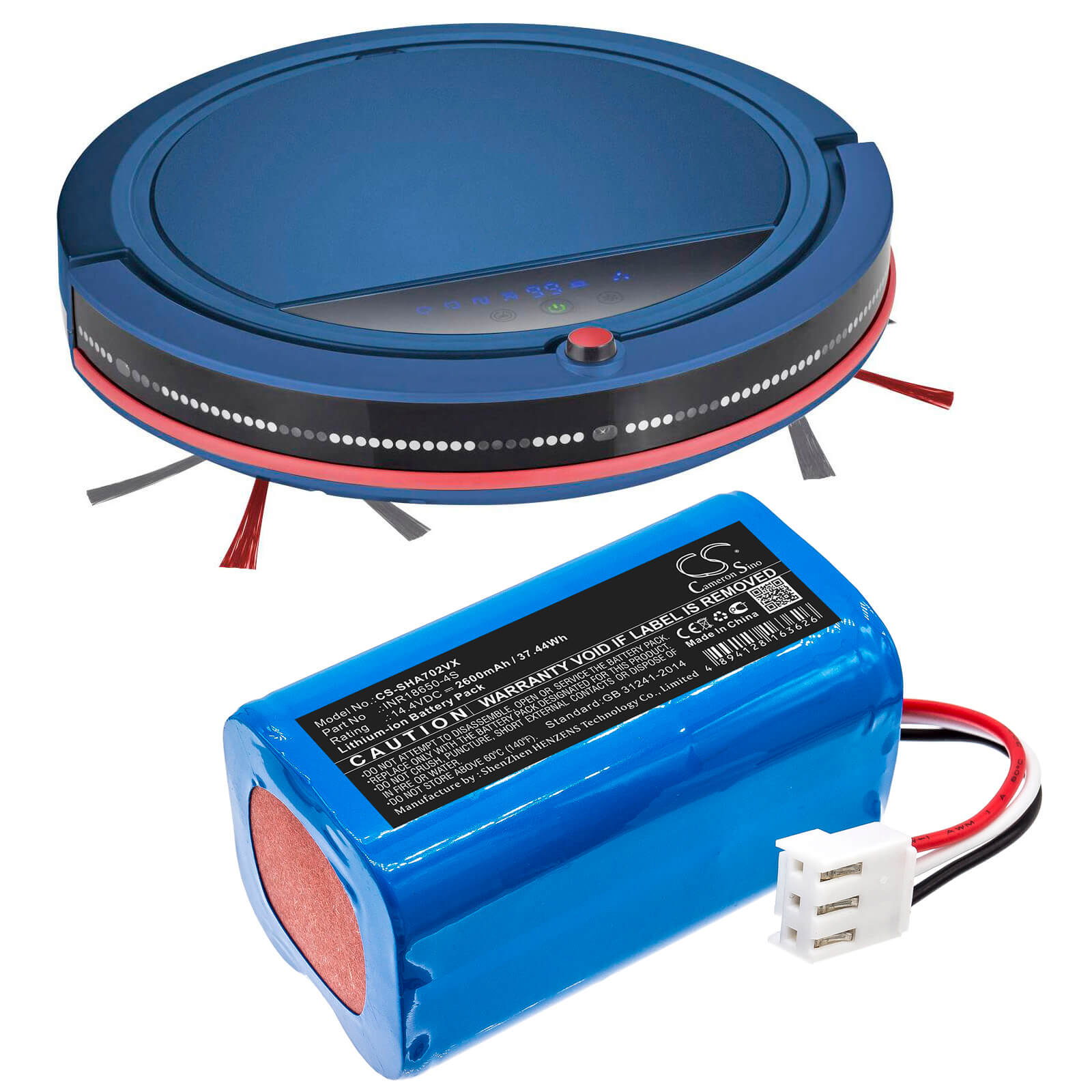 14.4V, 2600mAh, Li-ion Battery fits Severin Chill, Rb7028, Rb-7028, 37.44Wh