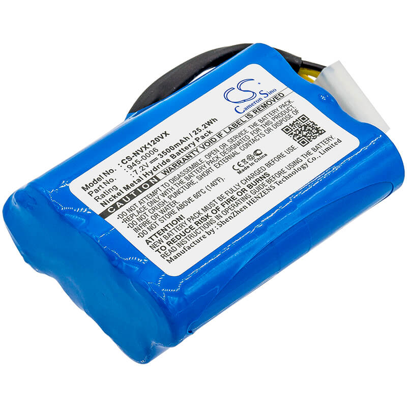CS-NVX120VX, Vacuum 7.2V, 3500mAh, Ni-MH Battery fits Vorwerk, Vx100, Vx100 Saugroboter, 25.2Wh