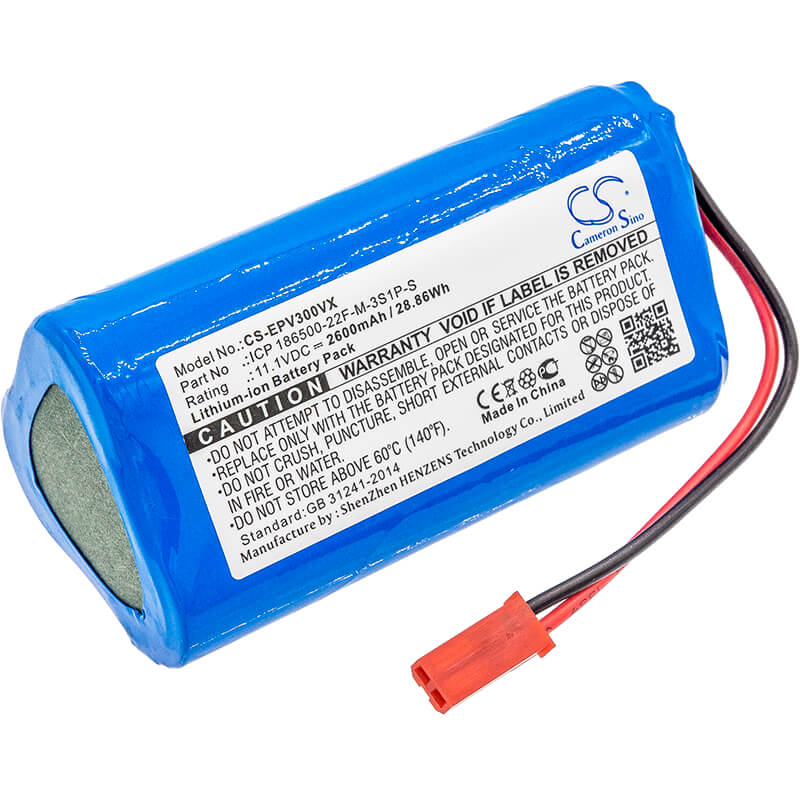 11.1V, 2600mAh, Li-ion Battery fits Electropan, Ilife V3s, Ilife V3s Pro, 28.86Wh