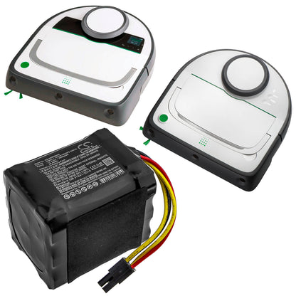 14.4V, 6000mAh, Li-ion Battery fits Vorwerk, Kobold Vr200, 86.4Wh
