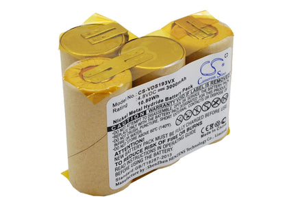 4.8V, 3000mAh, Ni-MH Battery fits Vileda, As-193e9a, 14.4Wh