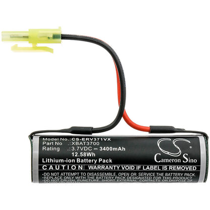3.7V, 3400mAh, Li-ion Battery fits Shark, Cordless Rechargeable Hard Flo, V3700, 12.58Wh