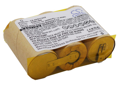 3.6V, 3000mAh, Ni-MH Battery fits Hoover, S1120, 10.8Wh