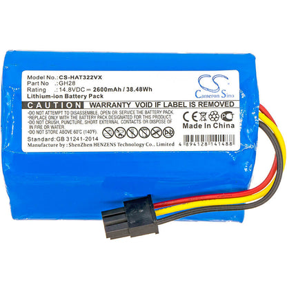 14.8V, 2600mAh, Li-ion Battery fits Haier, Bt350g, Hb-x310g, 38.48Wh