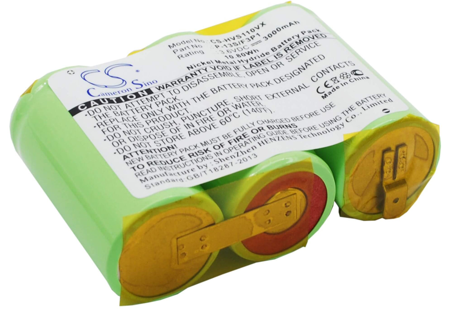 3.6V, 3000mAh, Ni-MH Battery fits Disston, Egs1a1, Egs1a4, 10.8Wh