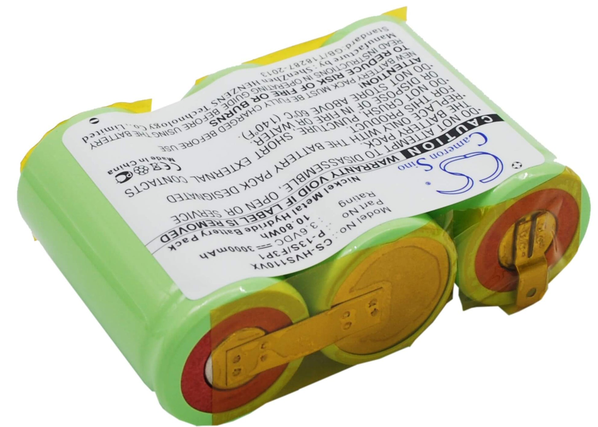 3.6V, 3000mAh, Ni-MH Battery fits Disston, Egs1a1, Egs1a4, 10.8Wh