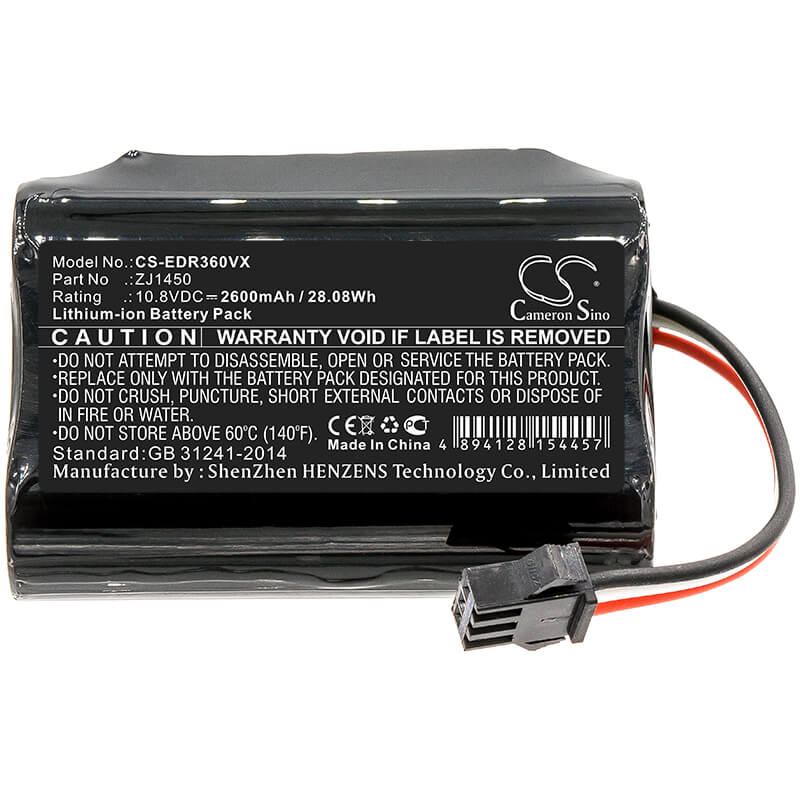 10.8V, 2600mAh, Li-ion Battery fits Ecovacs, D36a, D36b, 28.08Wh