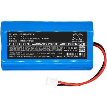 7.4V, 2600mAh, Li-ion Battery fits Mamibot, Provac Plus 2, 19.24Wh