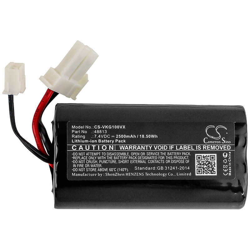 7.4V, 2500mAh, Li-ion Battery fits Vorwerk, Kobold Vg100, 18.5Wh
